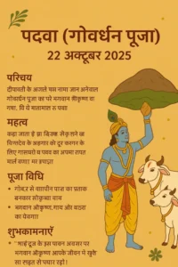 Padva (Govardhan Puja) – October 22, 2025