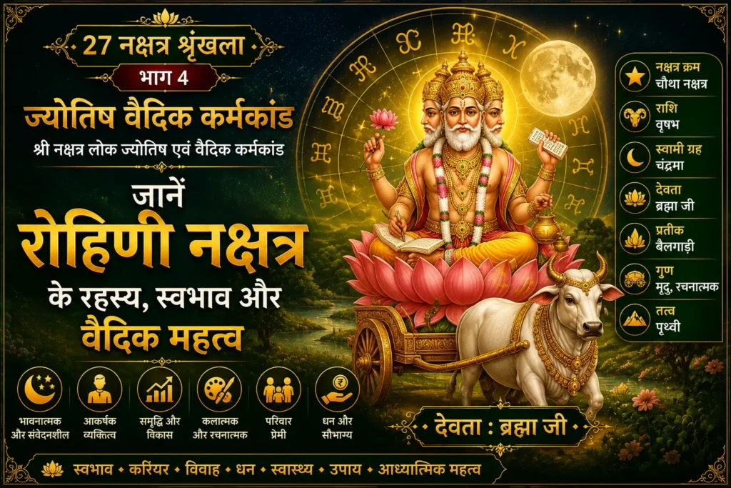 रोहिणी नक्षत्र: स्वभाव, करियर, विवाह, धन और वैदिक महत्व